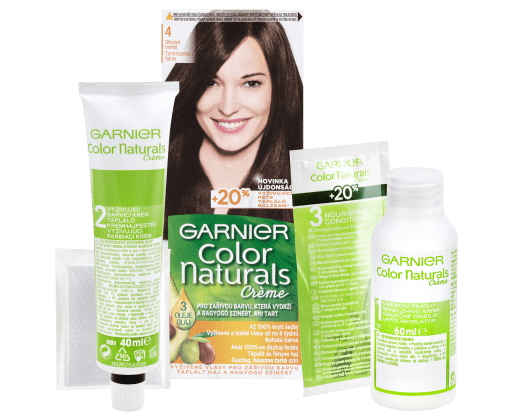Garnier Color Naturals Crème dlouhotrvající vyživující barva  odstín středně hnědá 4 Color Naturals