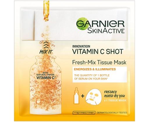 Garnier Textilní maska s vitamínem C pro hydratovanou a zářivou pleť Fresh Mix  33 g Garnier
