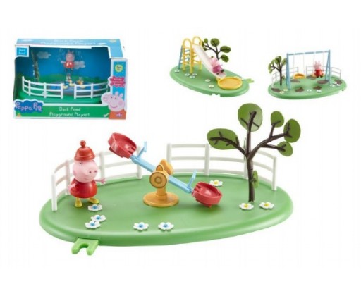 Herní prvky hřiště + figurka Prasátko Peppa plast asst 4 druhy v krabici 28x16x17cm TM Toys
