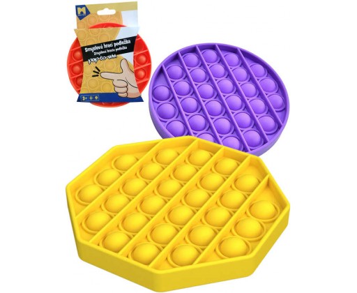 Hra Pop It antistresová Bubble Pops silikon oktagon/kruh 4 barvy *SPOLEČENSKÉ HRY* Mac Toys
