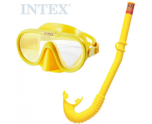 INTEX Adventurer potápěčský plavecký set do vody brýle + šnorchl žlutý 55642 Intex