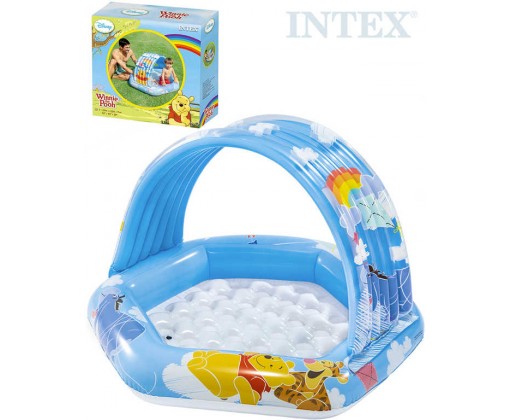 INTEX Baby bazének Medvídek Pú se stříškou 109x102x71cm brouzdaliště 58415 Intex