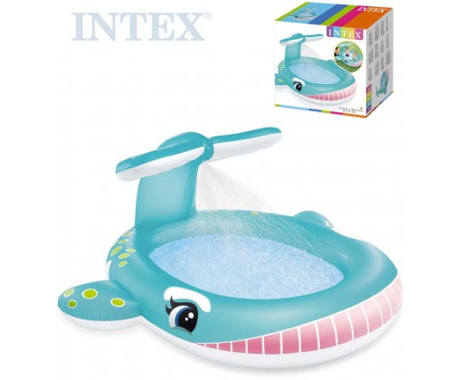 INTEX Baby bazének se sprchou velryba nafukovací brouzdaliště 57440 Intex