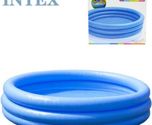 INTEX Bazén kruhový nafukovací Crystal 114x25cm 3 komory modrý 59419 Intex