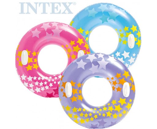 INTEX Kruh plavací s úchyty 91cm nafukovací kolo do vody Star 3 barvy 59256 Intex