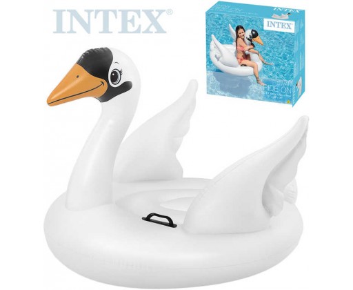 INTEX Labuť malá nafukovací s úchyty 130x102x99cm dětské vozítko do vody 57557 Intex
