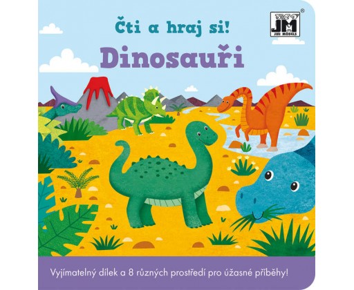 JIRI MODELS Čti a hraj si Dinosauři knížka s aktivitami Jiri Models
