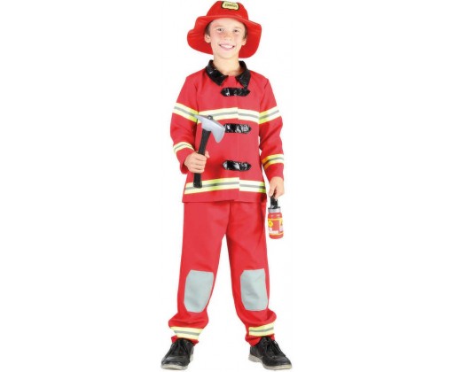 KARNEVAL Šaty Požárník hasič vel.M (120-130cm) 5-9 let KOSTÝM _Ostatní 1_