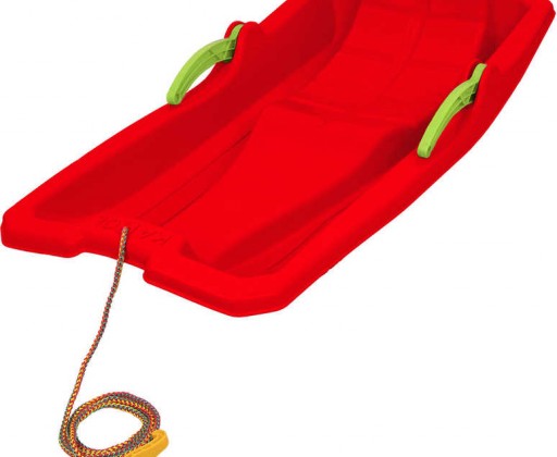 KAROL Boby dětské Červené 80x43x14cm 2 brzdy s tažným lanem HRAČKY