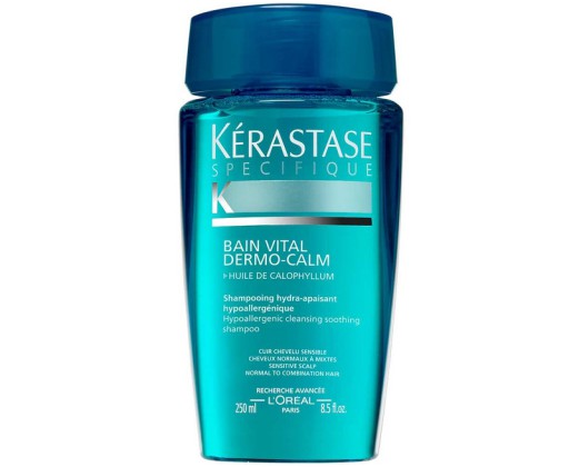 Kérastase šampon pro citlivou vlasovou pokožku pro normální až smíšené vlasy Bain Vital Dermo-Calm (Hypoallergenic Hydra-Soothing Shampoo) 250 ml Kérastase