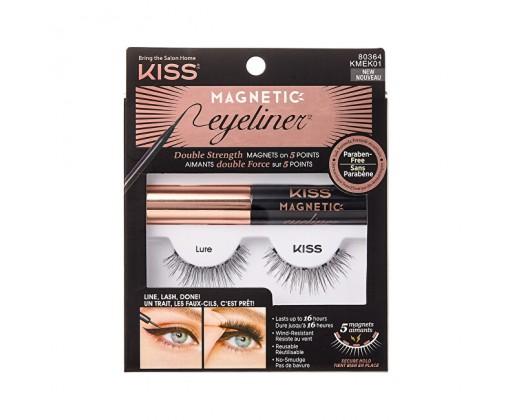 Kiss Magnetické umělé řasy s očními linkami (Magnetic Eyeliner & Lash Kit) 01 Lure Kiss