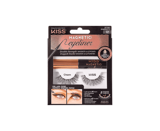 Kiss Magnetické umělé řasy s očními linkami (Magnetic Eyeliner & Lash Kit) 07 Charm Kiss