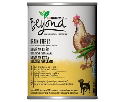 Konz.Beyond Grain Free Dog s kuřetem a zelenými fazolkami 400g PURINA
