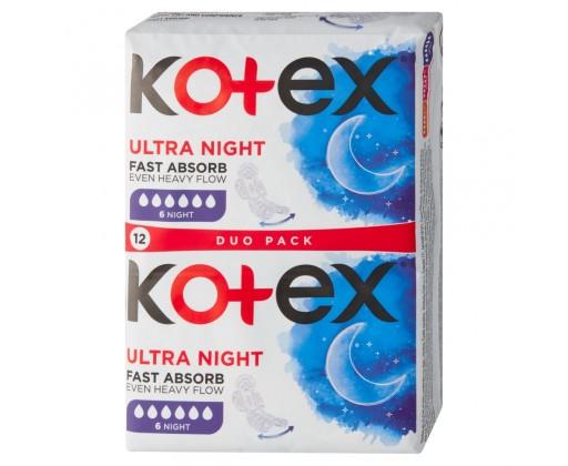 Kotex Ultra Night Duo Pack dámské hygienické vložky  12 ks Kotex