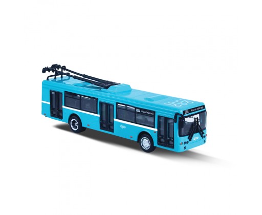 Kovový trolejbus DPO Ostrava modrý 16 cm RAPPA