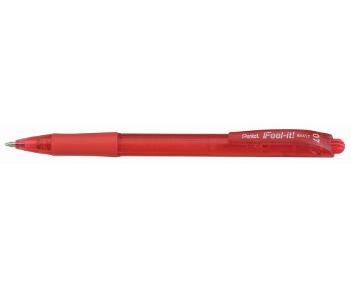 Kuličkové pero Pentel BX417 - červená Pentel