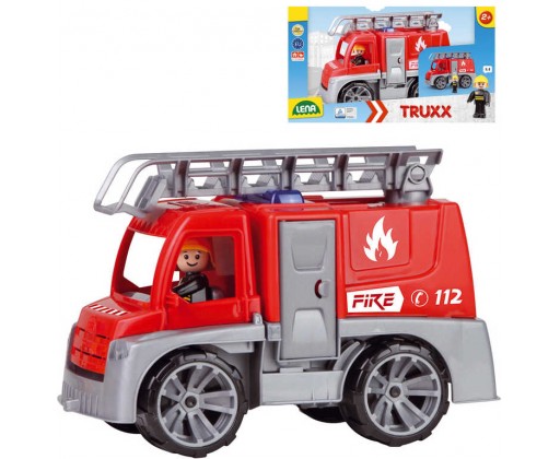 LENA Truxx Baby auto funkční hasiči 29cm set s figurkou plast v krabici Lena
