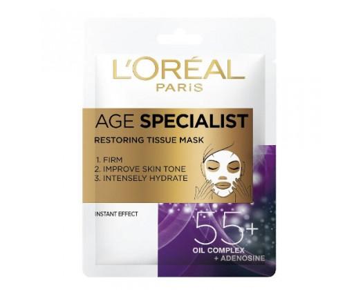 L´Oréal Paris Textilní maska pro intenzivní vypnutí a rozjasnění pleti Age Specialist 55+  1 ks L'Oréal Paris