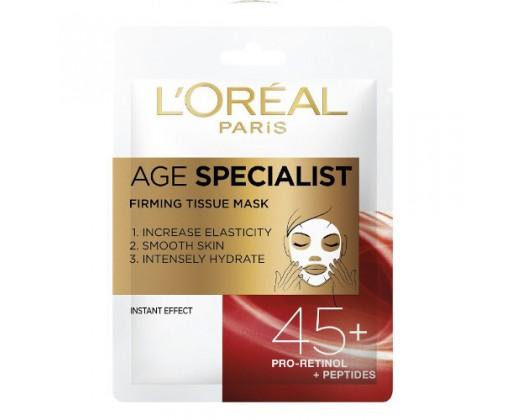 L´Oréal Paris Textilní maska pro okamžité zpevnění a vyhlazení pleti Age Specialist 45+  1 ks L'Oréal Paris