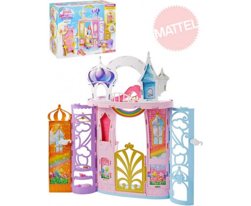 MATTEL BRB Barbie Dreamtopia zámek duhový herní set s doplňky plast Mattel