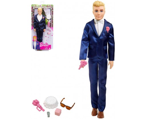 MATTEL BRB Barbie panák Ken ženich v obleku svatební set s doplňky Mattel