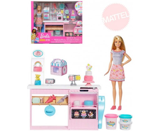 MATTEL BRB Cukrářství kreativní set panenka Barbie s modelínou a doplňky Mattel