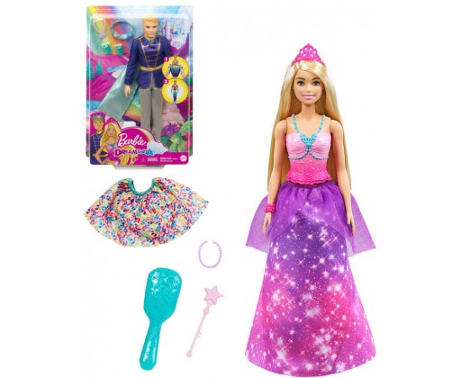 MATTEL BRB Dreamtopia panenka Barbie / panák Ken s transformací 2v1 Mattel