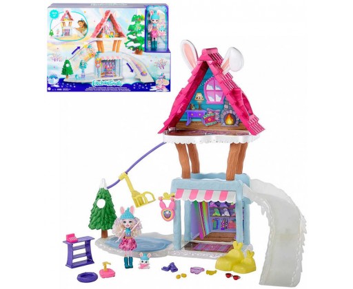 MATTEL Enchantimals horská chata herní set panenka s doplňky plast Mattel