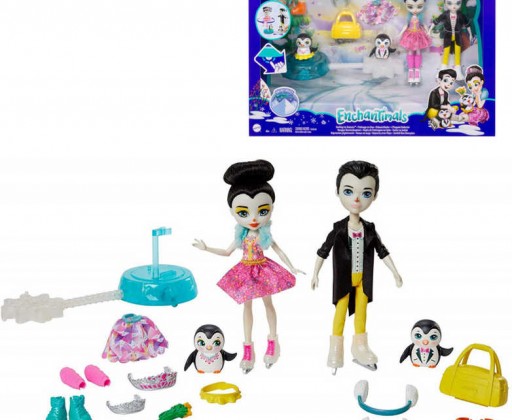 MATTEL Enchantimals na bruslích herní set 2 panenky s doplňky plast Mattel