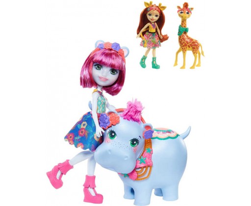 MATTEL Enchantimals set panenka + velké zvířátko 3 druhy plast Mattel