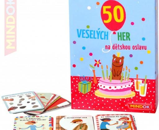 MINDOK HRA 50 Veselých her na dětskou oslavu *SPOLEČENSKÉ HRY* Mindok