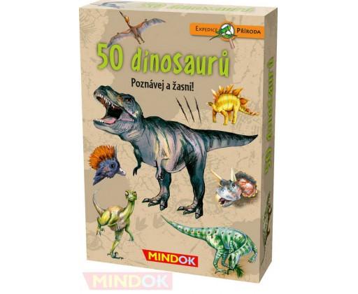 MINDOK HRA kvízová Expedice Příroda: 50 druhů dinosaurů naučná Mindok