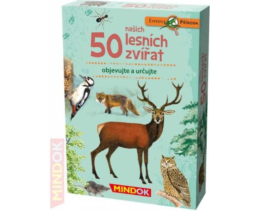 MINDOK HRA kvízová Expedice Příroda: 50 našich lesních zvířat naučná Mindok