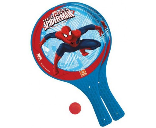 MONDO Soft tenis plážový Spiderman set 2 pálky s míčkem plast HRAČKY
