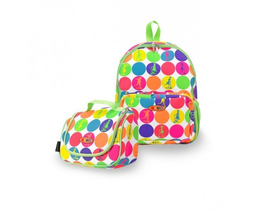 Maxi Micro batoh a svačinová taška - neon dots MICRO