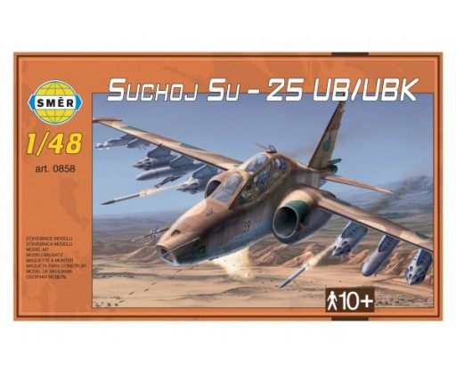 Model Suchoj SU-25 UB/UBK v krabici 35x22x5cm Směr