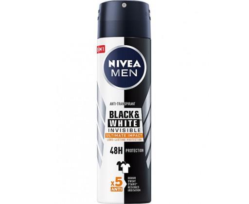 Nivea Antiperspirant ve spreji Men Invisible Black & White Ultimate Impact  150 ml Nivea