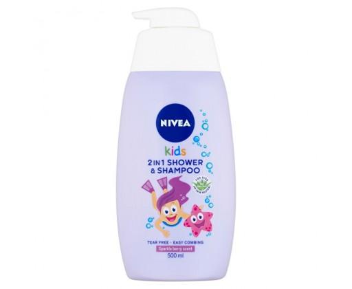 Nivea dětský sprchový gel a šampon 2 v 1 s vůní lesního ovoce 500 ml Nivea