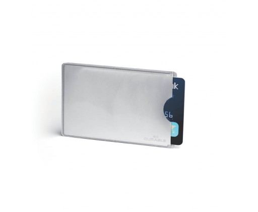 Obal na kreditní kartu Durable RFID Secure - stříbrná / 10 ks Durable