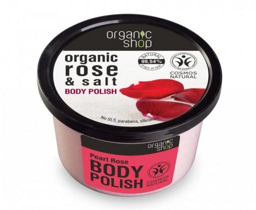 Organic Shop Tělový peeling Růže a sůl 250 ml Organic Shop