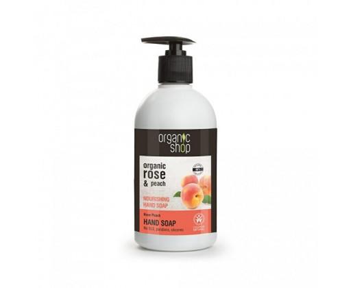 Organic Shop Vyživující mýdlo na ruce Růže a broskev (Nourising Hand Soap)  500 ml Organic Shop