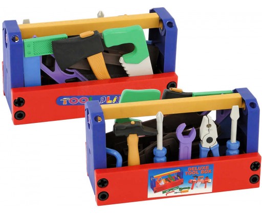 PL Pracovní nářadí dětské barevné set s pásem v přepravním boxu plast HRAČKY