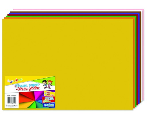 Papír hedvábný Donau - 50 x 70 / 24 listů / mix barev Donau