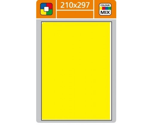 Print etikety A4 pro laserový a inkoustový tisk - 210 x 297 mm (1 etiketa/ arch) žlutá S+K Label