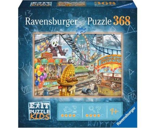 RAVENSBURGER Kids Hra puzzle únikové Zábavní park 368 dílků 70x50cm skládačka 2v1 Ravensburger