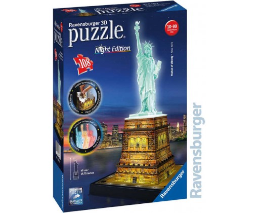 RAVENSBURGER Puzzle 3D Socha svobody Noční edice 108 dílků Ravensburger