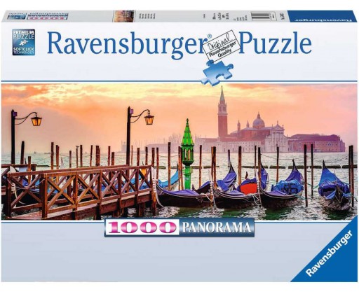 RAVENSBURGER Puzzle panoramatické Benátky 1000 dílků 98x38cm foto skládačka Ravensburger