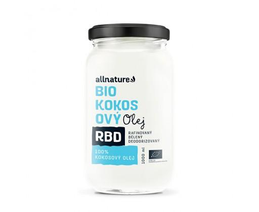 RBD Kokosový olej BIO -  bez vůně 1000 ml Allnature
