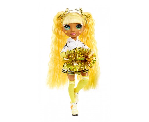 Rainbow High Fashion panenka - Roztleskávačka - Sunny Madison (žlutá) MGA