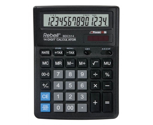Rebell BDC-514 BX stolní kalkulačka displej 14 míst Rebell